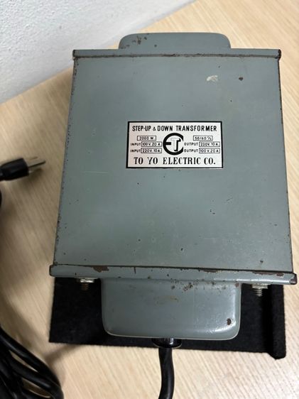 หม้อแปลงไฟ  220 V เป็น 100 V  20 A. 2000 W ไว้ใช้กับเครื่องเสียงญี่ปุ่นหนัก 15 กิโลลูกใหญ่ไม่ได้ใช้ครับขายถูก รูปที่ 2