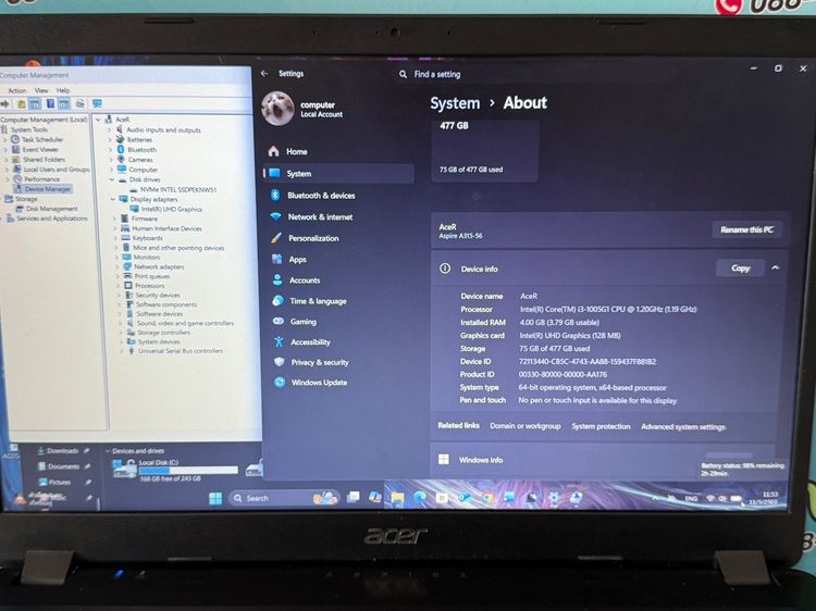 Acer Aspire 3 A315-38LJ  รูปที่ 16