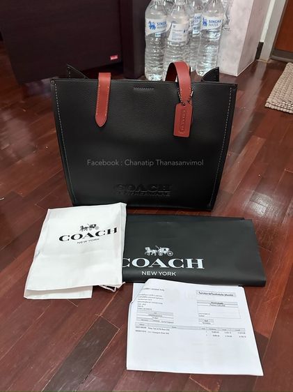 💯แท้ช็อป♻️มือสอง — COACH กระเป๋าทรงสี่เหลี่ยมผู้ชายรุ่น Relay Tote 34 รูปที่ 9