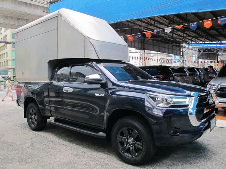 Toyota Hilux Revo 2022 2.4 Prerunner Mid Van ดีเซล ไม่ติดแก๊ส เกียร์ธรรมดา น้ำเงิน รูปที่ 2