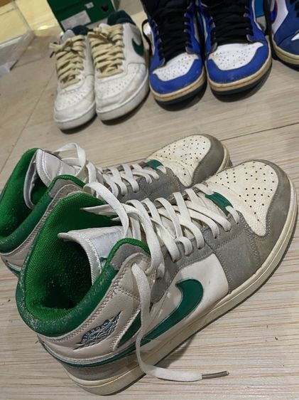 รองเท้า NIKE Air Jordan 1 Mid Grey Pine Green DC7294-103 รูปที่ 5