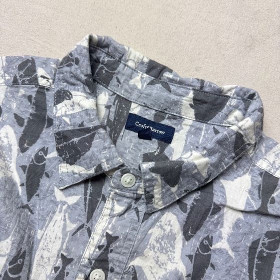 เสื้อเชิ้ต​ Croft Barrow Size XL ลายปลาเต็มตัว  รูปที่ 6