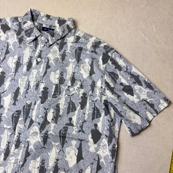 เสื้อเชิ้ต Croft Barrow Size XL ลายปลาเต็มตัว