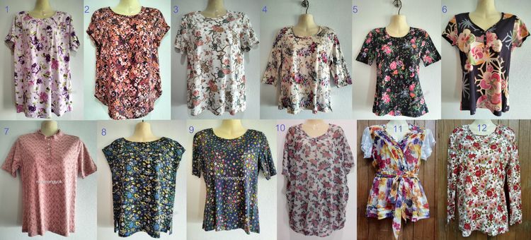 เสื้อเชิ้ตและเสื้อผู้หญิง เสื้อสวย วินเทจ มือสอง พร้อมส่ง