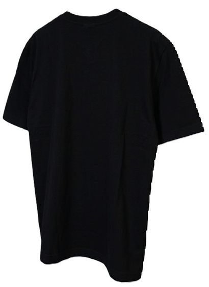 LACOSTE Signature Print Slim Fit T-shirt in Black Script Logo รูปที่ 5