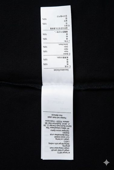 LACOSTE Signature Print Slim Fit T-shirt in Black Script Logo รูปที่ 6