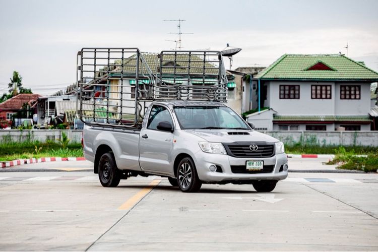 Toyota Hilux Vigo 2015 2.5 Single J Pickup ดีเซล ไม่ติดแก๊ส เกียร์ธรรมดา เทา รูปที่ 4