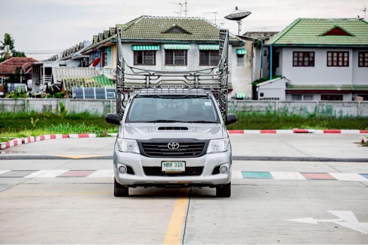 Toyota Hilux Vigo 2015 2.5 Single J Pickup ดีเซล ไม่ติดแก๊ส เกียร์ธรรมดา เทา รูปที่ 3