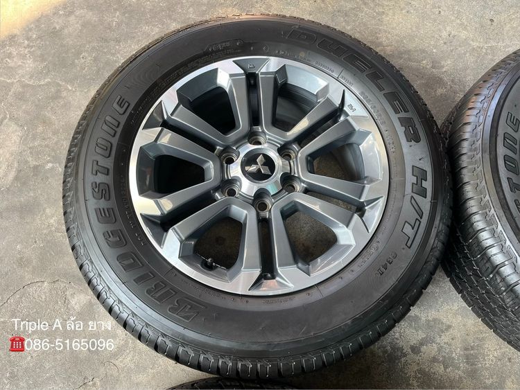 ✨ล้อแม็ก✨Mitsu Triton ขอบ 18 เทาหน้าเงา พร้อมยาง 265-60-18 Bridgestone♨️ปี 24♨️ รูปที่ 4