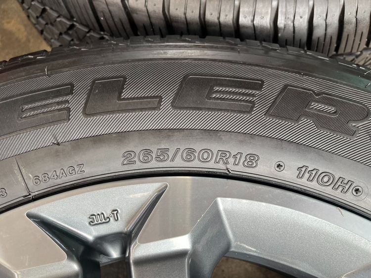 ✨ล้อแม็ก✨Mitsu Triton ขอบ 18 เทาหน้าเงา พร้อมยาง 265-60-18 Bridgestone♨️ปี 24♨️ รูปที่ 8