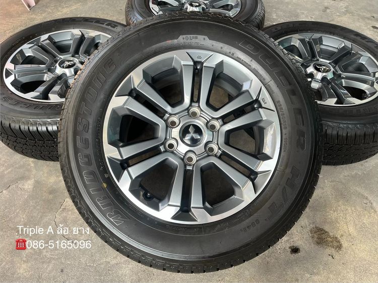 ✨ล้อแม็ก✨Mitsu Triton ขอบ 18 เทาหน้าเงา พร้อมยาง 265-60-18 Bridgestone♨️ปี 24♨️ รูปที่ 2