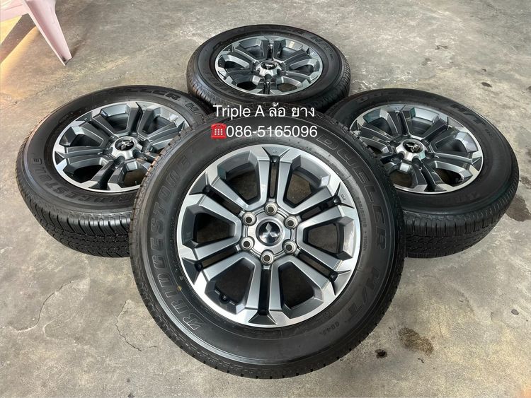 Enkai อะลูมิเนียมอัลลอย 18" ✨ล้อแม็ก✨Mitsu Triton ขอบ 18 เทาหน้าเงา พร้อมยาง 265-60-18 Bridgestone♨️ปี 24♨️