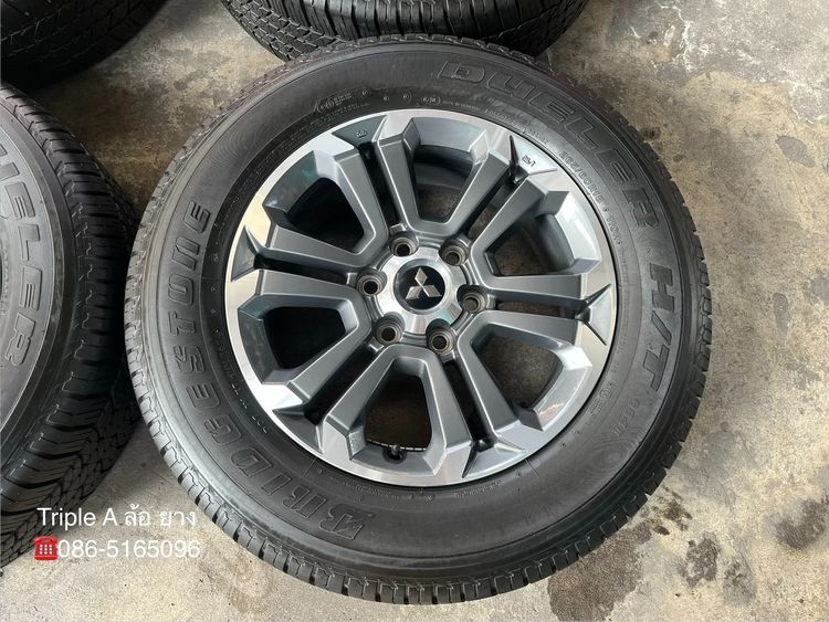 ✨ล้อแม็ก✨Mitsu Triton ขอบ 18 เทาหน้าเงา พร้อมยาง 265-60-18 Bridgestone♨️ปี 24♨️ รูปที่ 3
