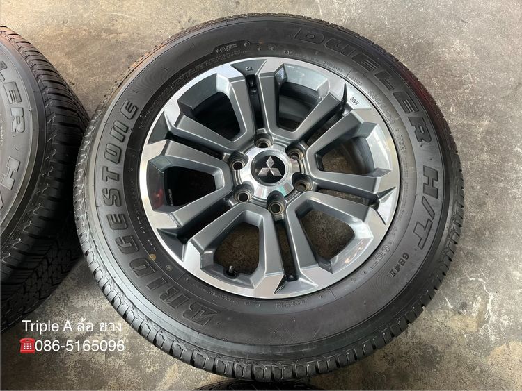 ✨ล้อแม็ก✨Mitsu Triton ขอบ 18 เทาหน้าเงา พร้อมยาง 265-60-18 Bridgestone♨️ปี 24♨️ รูปที่ 5