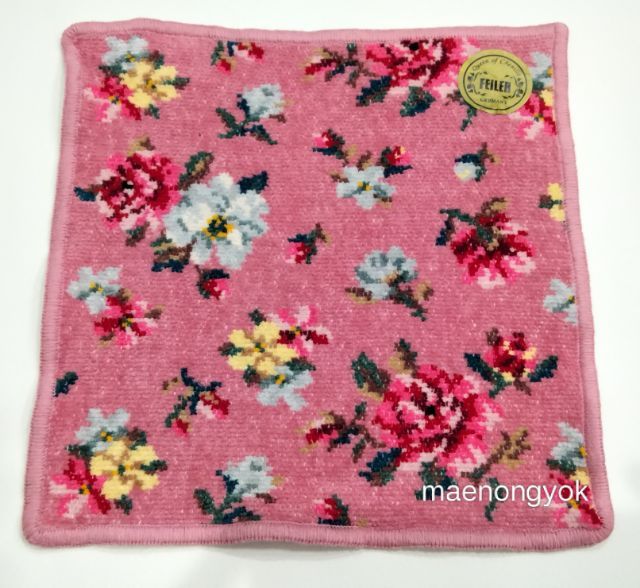 ผ้าเช็ดหน้าแบรนด์เนม Feiler, Germany มือสองพร้อมส่ง