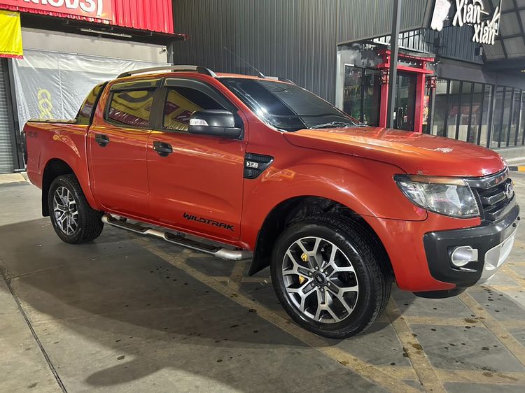 Ford Ranger 2014 3.2 Wildtrak 4WD Pickup ดีเซล ไม่ติดแก๊ส เกียร์อัตโนมัติ ส้ม รูปที่ 3