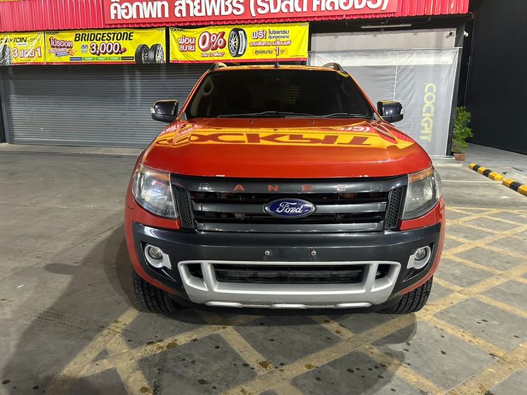 รถ Ford Ranger 3.2 Wildtrak 4WD สี ส้ม