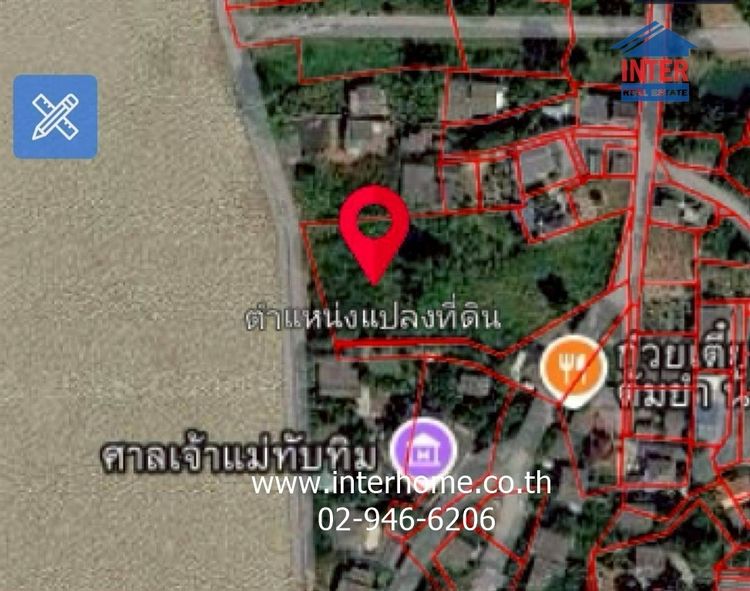 ที่ดินเปล่า 1463.9 ตร.ว. ที่ดินติดแม่น้ำเจ้าพระยา เมืองปทุมธานี ใกล้วัดเทียนถวาย ถนนบางบัวทอง-บางพูน(เส้น345) เมืองปทุมธานี ปทุมธานี รูปที่ 3