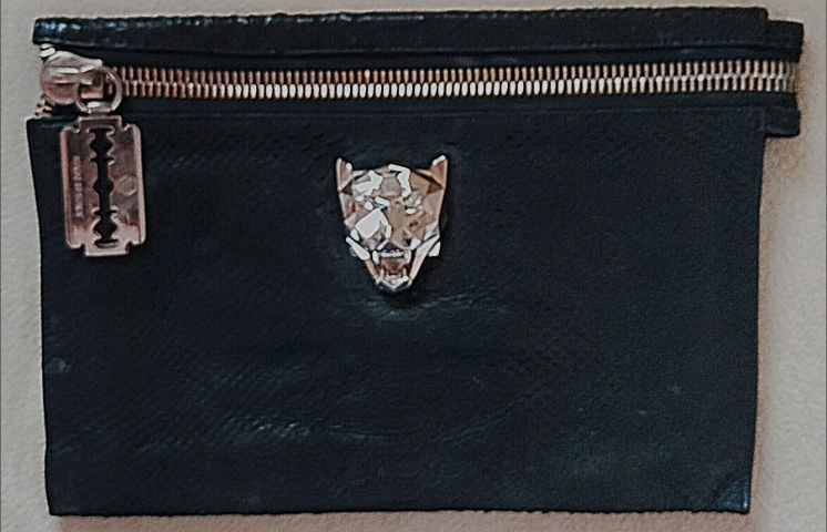 ไม่ระบุ ดำ หนังแท้ กระเป๋าคลัทช์ Phillip Plein 