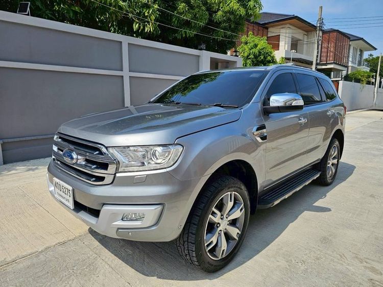Ford Everest 2015 3.2 Titanium+ 4WD Pickup ดีเซล ไม่ติดแก๊ส เกียร์อัตโนมัติ บรอนซ์เงิน