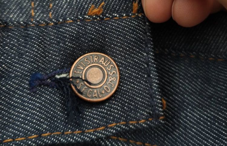 Vintage Levis Big E Orange Tab Sta-Prest Western Talon Zipper รูปที่ 7