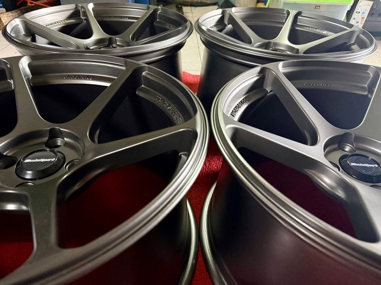ล้อแม็กP1 สไตล์ฟรัช 17x9 4x100 ET30 สีเทากัล สวยงาม รูปที่ 4
