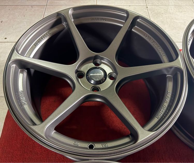 ล้อแม็กP1 สไตล์ฟรัช 17x9 4x100 ET30 สีเทากัล สวยงาม รูปที่ 8