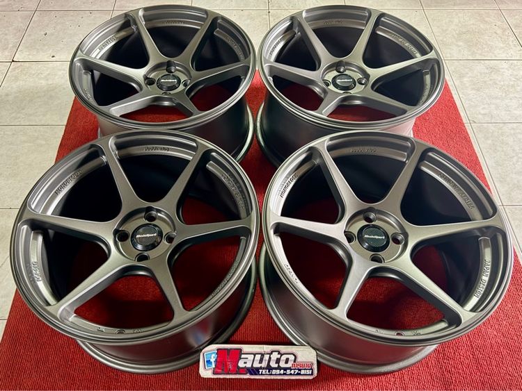 ล้อแม็กP1 สไตล์ฟรัช 17x9 4x100 ET30 สีเทากัล สวยงาม รูปที่ 11