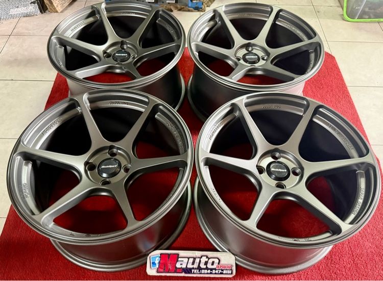 ล้อแม็กP1 สไตล์ฟรัช 17x9 4x100 ET30 สีเทากัล สวยงาม รูปที่ 12