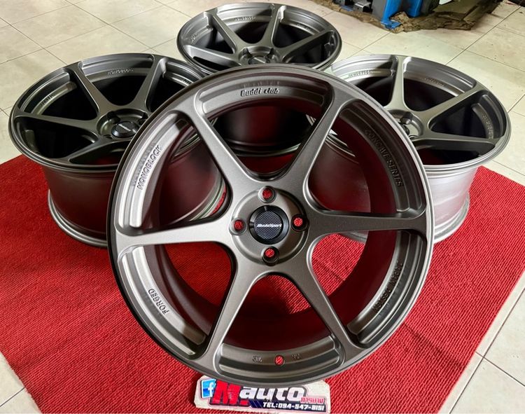 ล้อแม็กP1 สไตล์ฟรัช 17x9 4x100 ET30 สีเทากัล สวยงาม รูปที่ 3