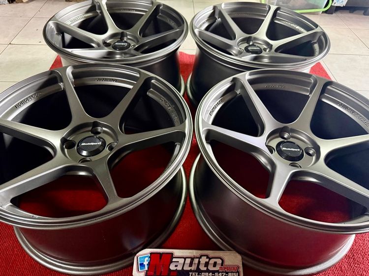 ล้อแม็กP1 สไตล์ฟรัช 17x9 4x100 ET30 สีเทากัล สวยงาม รูปที่ 5