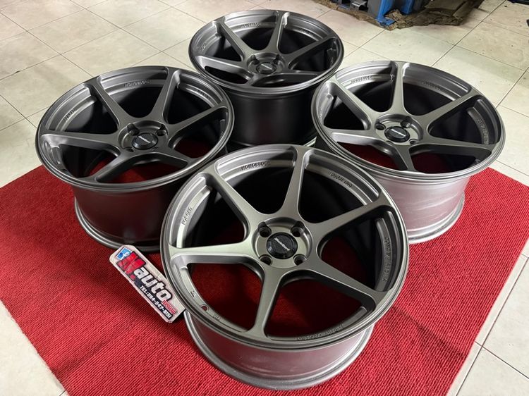 ล้อแม็กP1 สไตล์ฟรัช 17x9 4x100 ET30 สีเทากัล สวยงาม รูปที่ 10