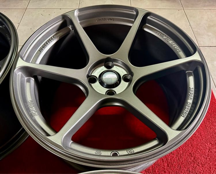 ล้อแม็กP1 สไตล์ฟรัช 17x9 4x100 ET30 สีเทากัล สวยงาม รูปที่ 9