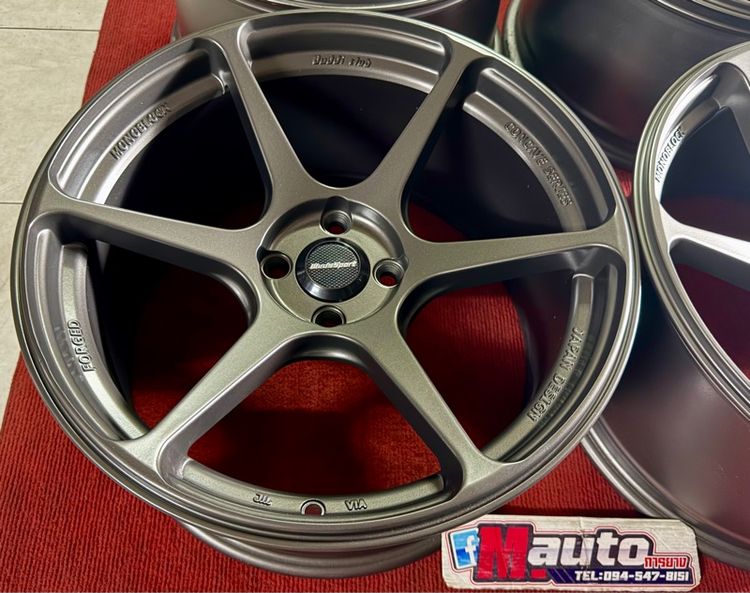 ล้อแม็กP1 สไตล์ฟรัช 17x9 4x100 ET30 สีเทากัล สวยงาม รูปที่ 7