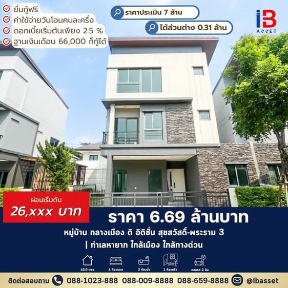 บ้านกลางเมือง ดิ อิดิชั่น สุขสวัสดิ์–พระราม 3 ทำเลกลางเมือง