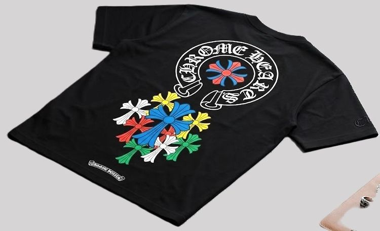 Chrome Hearts Multi Color Cross Cemetery T-Shirt  รูปที่ 5