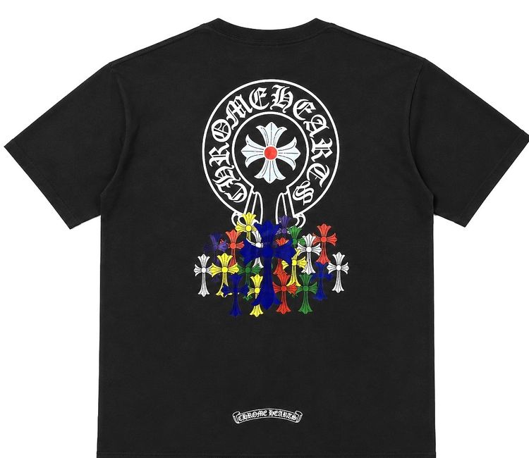 Chrome Hearts Multi Color Cross Cemetery T-Shirt  รูปที่ 8