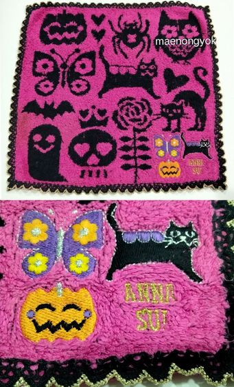ผ้าเช็ดหน้าแบรนด์ anna sui สินค้ามือสองผ่านการซักเรียบร้อย รูปที่ 14