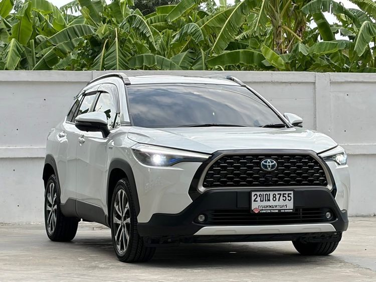 รถ Toyota Corolla Cross 1.8 Hybrid Premium Safety สี ขาว