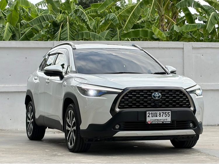 รถ Toyota Corolla Cross 1.8 HEV Premium Luxury สี ขาว