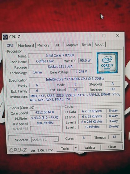 🔊ขายคอม1ชุดเครื่องตัดต่อ 4K CPU i7 8700k 3.70 GHz ปล่อยรวม ไม่แยก พร้อมใช้งาน - 24k รูปที่ 10