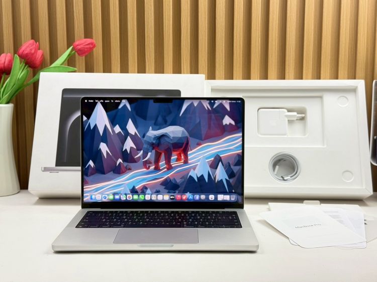 Mackbook Pro 14 Inch แมค โอเอส 8 กิกะไบต์ อื่นๆ ใช่ MacBook Pro 14-inch M3 2023 Ram8GB SSD512GB Silver apple care 8 August 2026