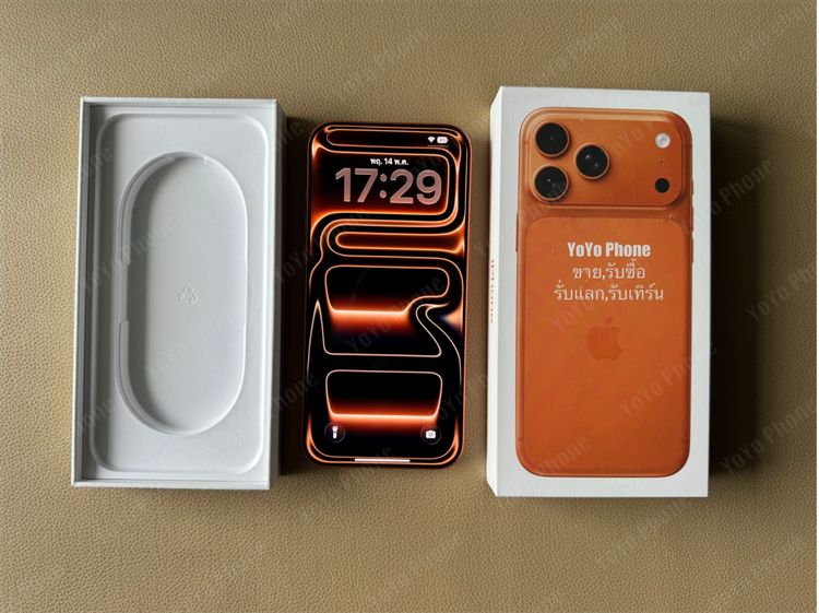 iPhone 17 Pro max 256 gb สีส้ม ประกันถึง 04-12-69 แบต 100 ชาร์จ 2 รอบ