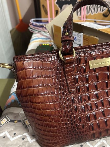 กระเป๋า แบรนด์Brahmin หนังแท้ลายจระเข้แท้ รูปที่ 10