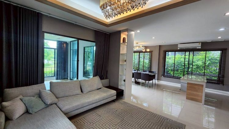 มีบางส่วน ขาย ให้เช่าบ้านเดี่ยวหลังมุม THE GRAND พระราม 2 วิวสวน-ทะเลสาบ Built-in ทั้งหลัง พร้อมเข้าอยู่ รูปที่ 3