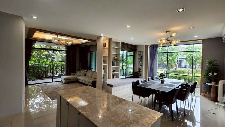 มีบางส่วน ขาย ให้เช่าบ้านเดี่ยวหลังมุม THE GRAND พระราม 2 วิวสวน-ทะเลสาบ Built-in ทั้งหลัง พร้อมเข้าอยู่ รูปที่ 4