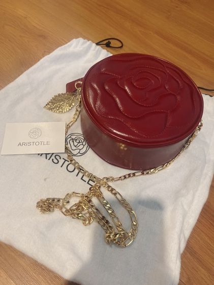 หญิง 🌹 ARISTOTLE Rose Bag สีแดงไวน์ Rare item ✨ หนังแท้ original