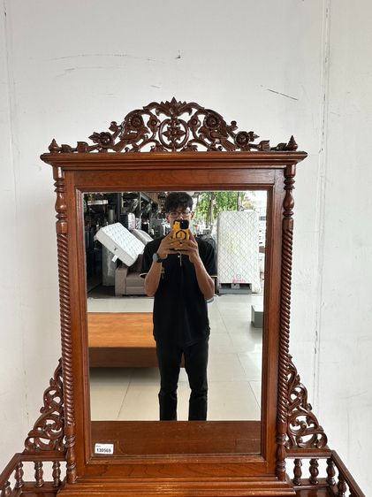 โต๊ะเครื่องแป้งไม้สัก สไตล์วินเทจ รูปที่ 6