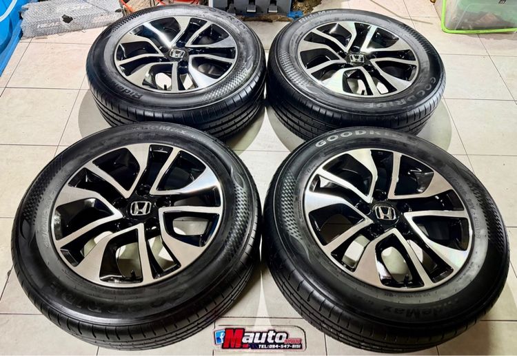 อะลูมิเนียมอัลลอย 16" อื่นๆ ล้อHONDA 16 5x114 พร้อมยาง ไทย215 60 16 ปี25 สวยสวย ครบชุดน้องน้องป้ายแเดง