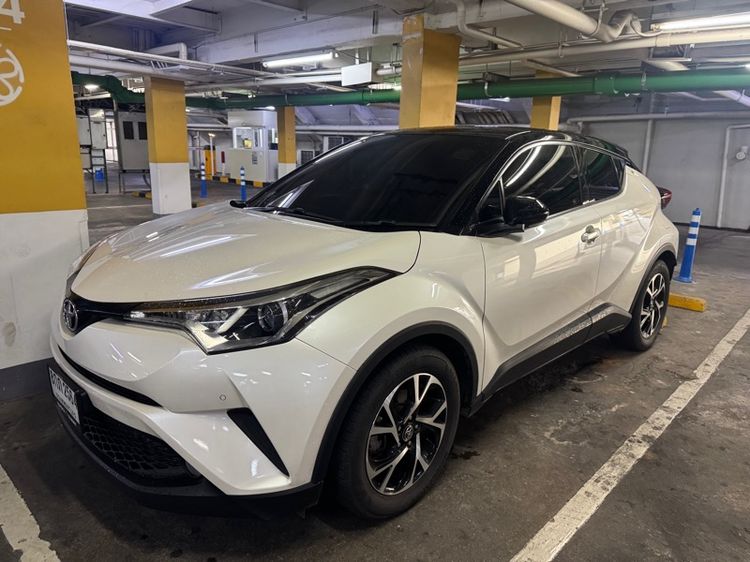 Toyota C-HR 2019 1.8 Mid เบนซิน ไม่ติดแก๊ส เกียร์อัตโนมัติ ขาว รูปที่ 2